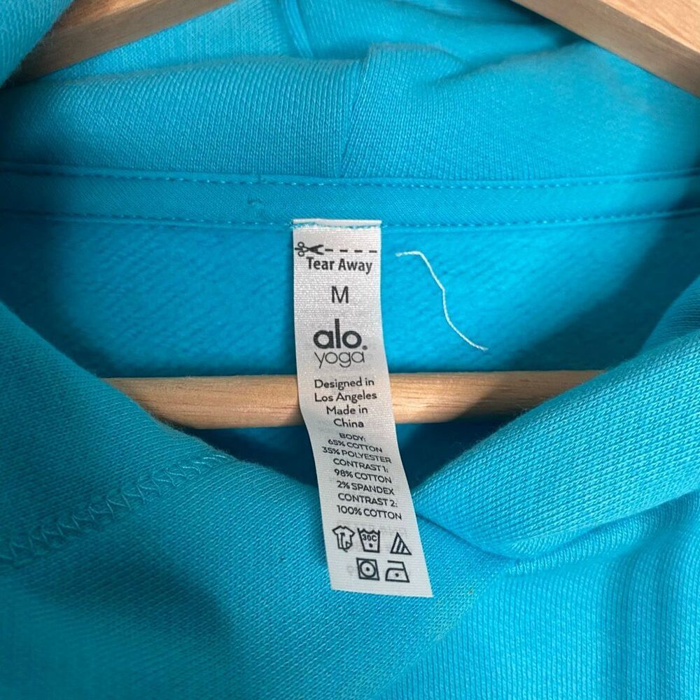 Alo Yoga Bae Hoodie in Bright Aqua - Medium - Picture 5 of 6